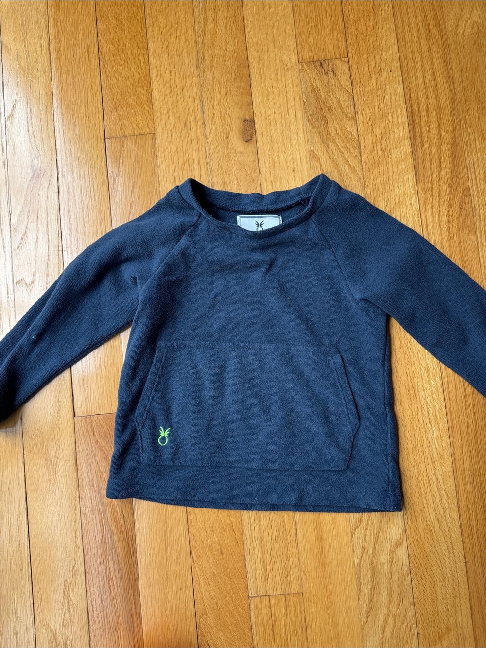 NWT Dudley Stephens Toddler Crewneck in Navy (Terry Fleece) 2T